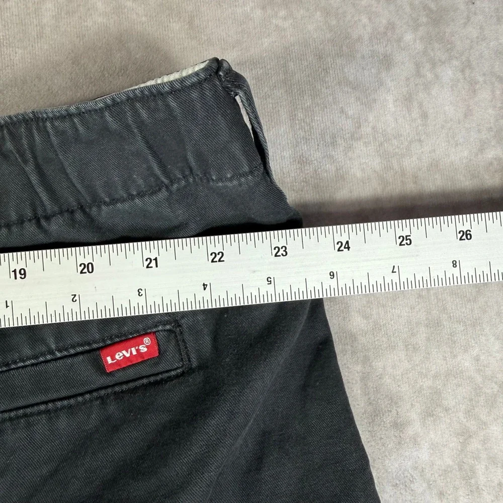 Levi's XX Chino EZ Shorts Men XXL Black Elastic Waist Cotton Stretch New